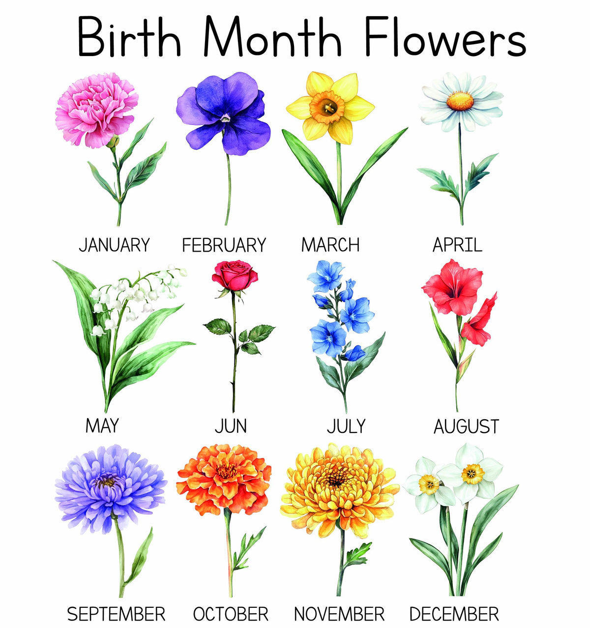 Personalized Birth Flower Tote Bag, Custom Birthday Gift Bag, Floral Tote Bag, Bachelorette Gift