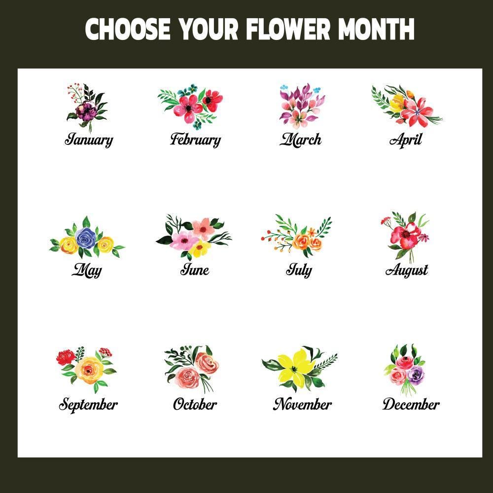 Customizable Birth Flower Ceramic Ornament