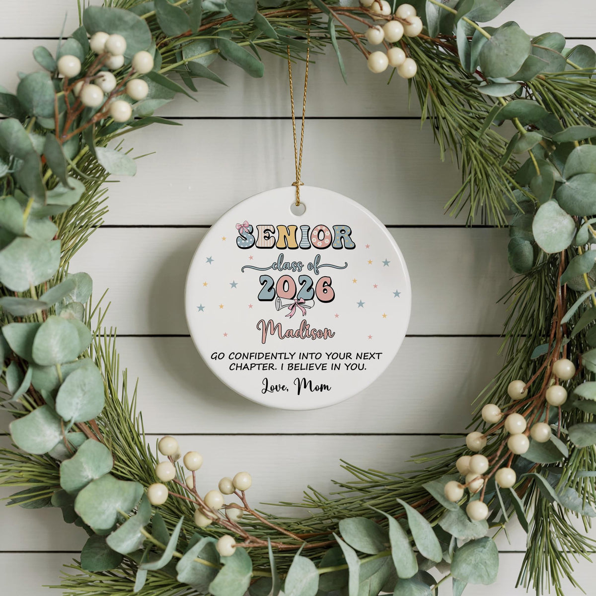 Personalized Christmas Graduation Ornament 2026, Senior Class of 2026 Gift