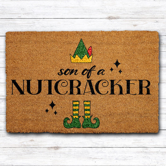 Son of a Nutcracker Doormat, Movie Quote Door Mat, Funny Christmas Welcome Mat
