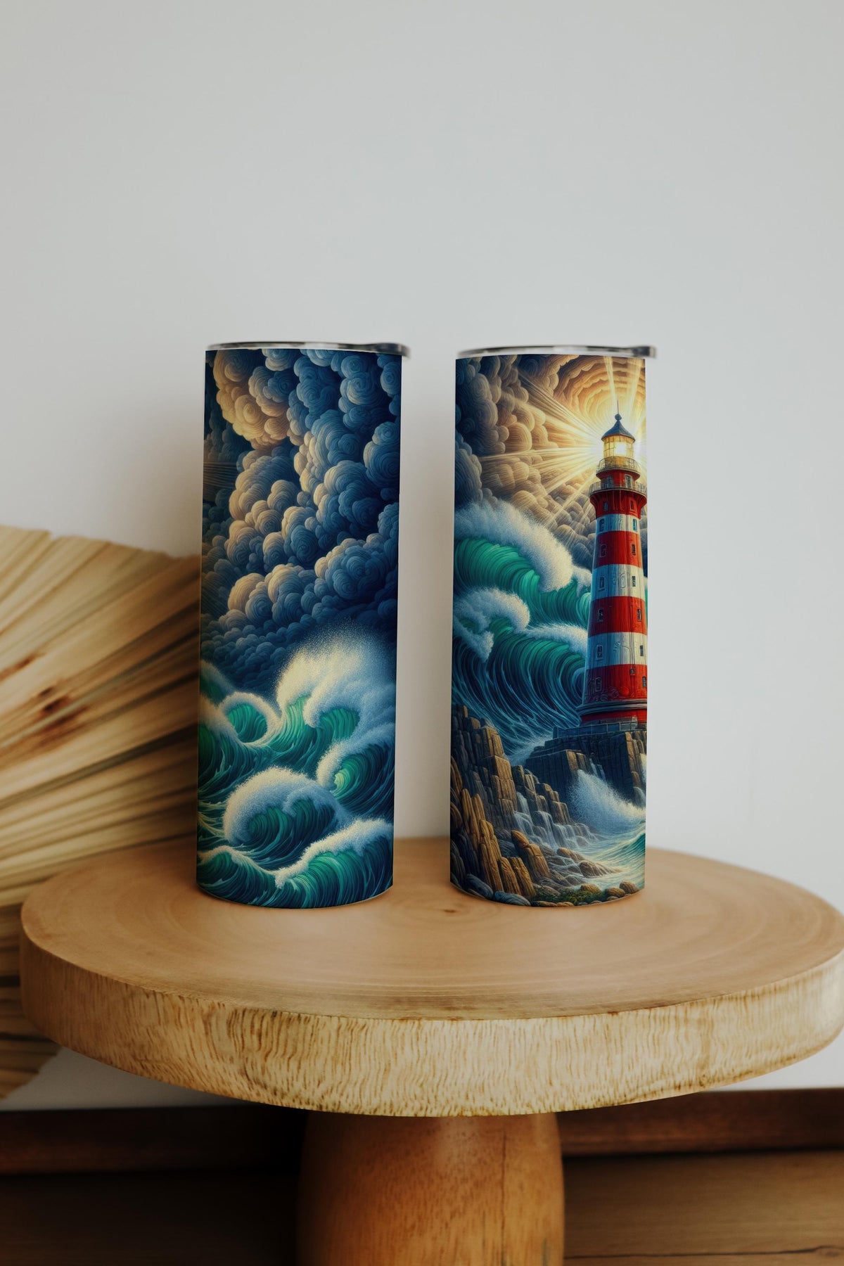 Inspirational Lighthouse And Ocean Theme Insulated Tumbler