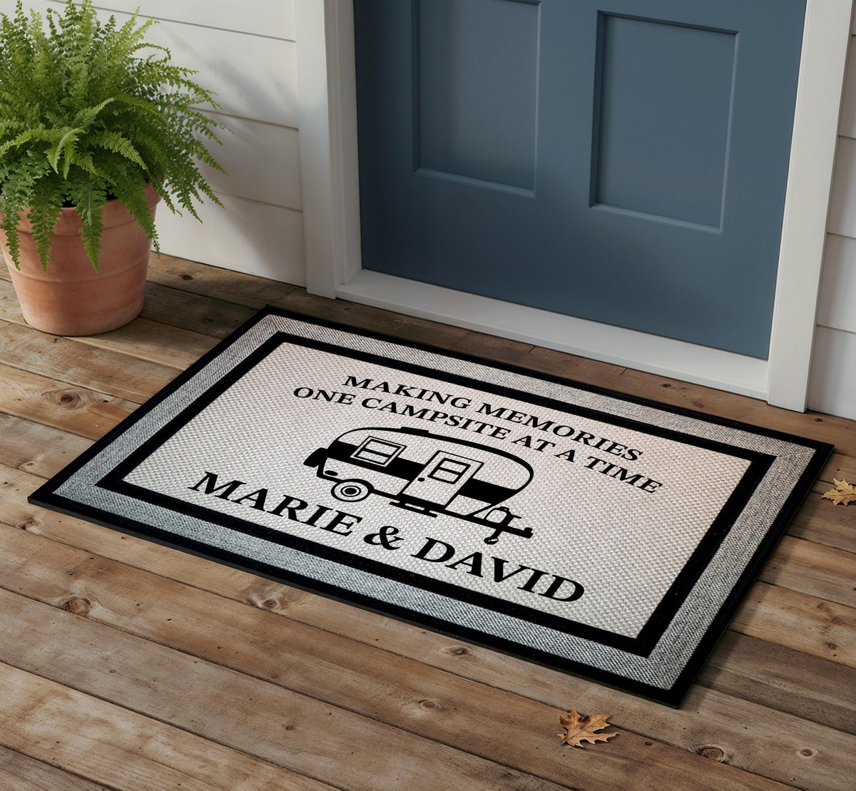 Making Memories One Campsite At A Time Doormat, Personalized Camper Door Mat