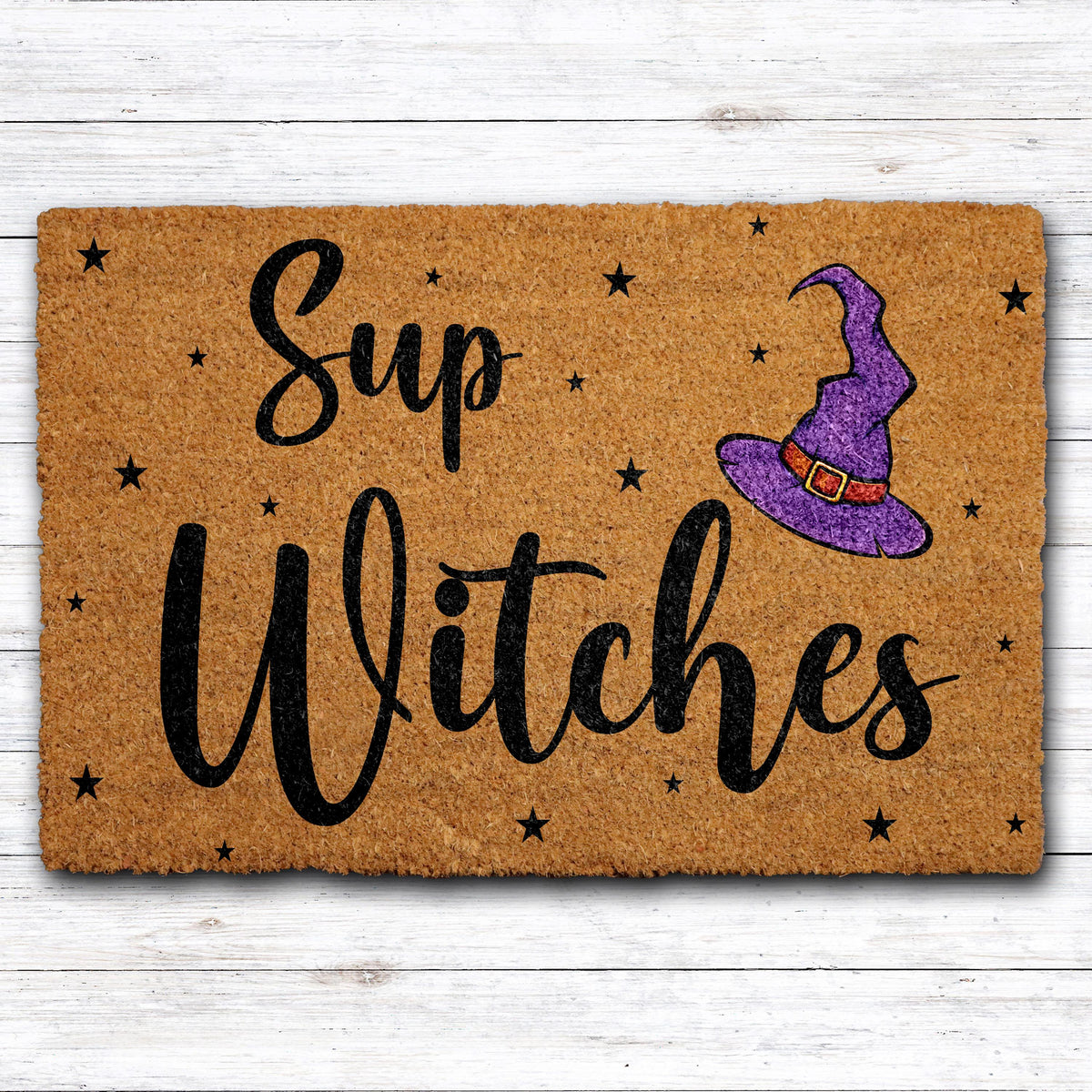 Sup Witches Doormat, Funny Witchy Home Decor, Halloween Welcome Mat