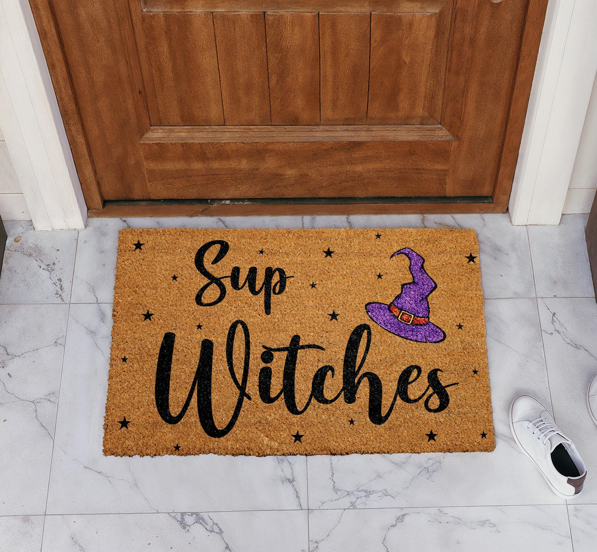 Sup Witches Doormat, Funny Witchy Home Decor, Halloween Welcome Mat