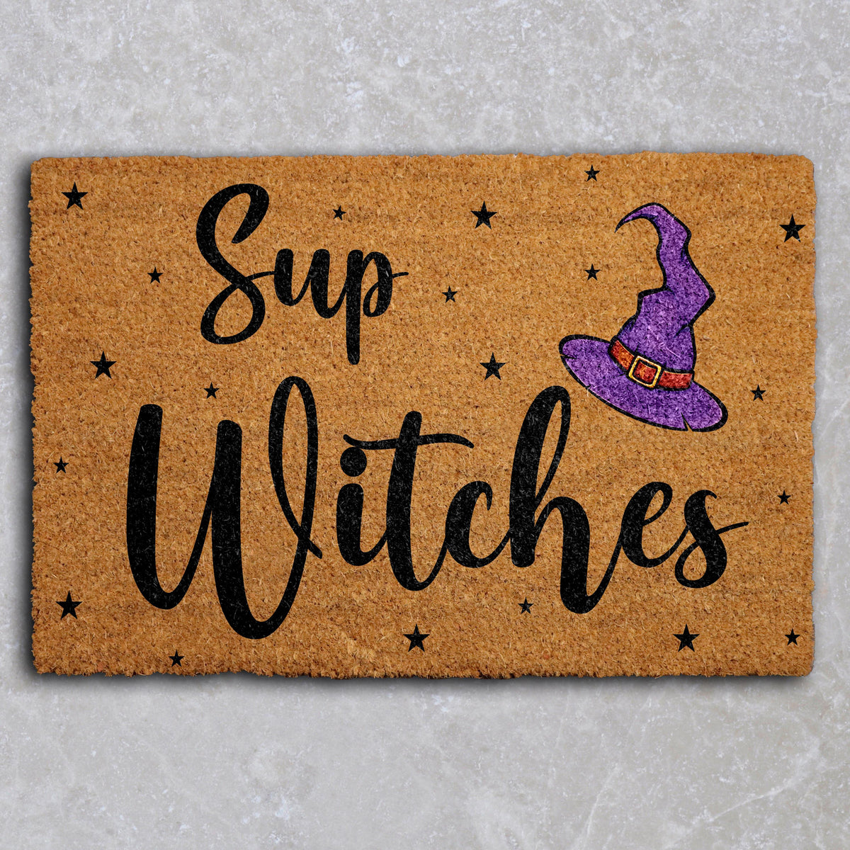 Sup Witches Doormat, Funny Witchy Home Decor, Halloween Welcome Mat