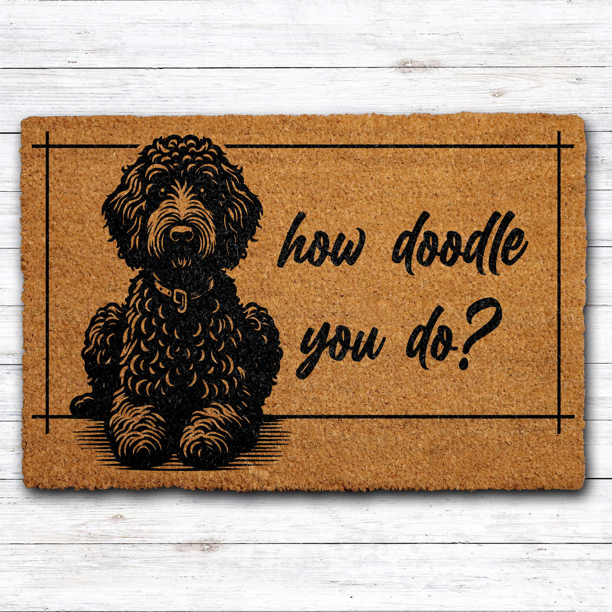 How Doodle You Do Doormat, Labradoodle Welcome Mat, Goldendoodle Home Decor