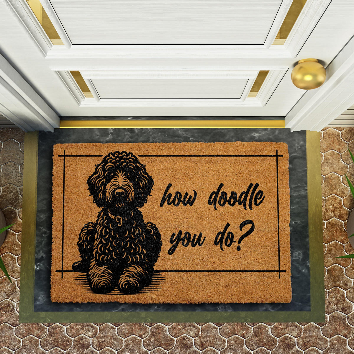 How Doodle You Do Doormat, Labradoodle Welcome Mat, Goldendoodle Home Decor