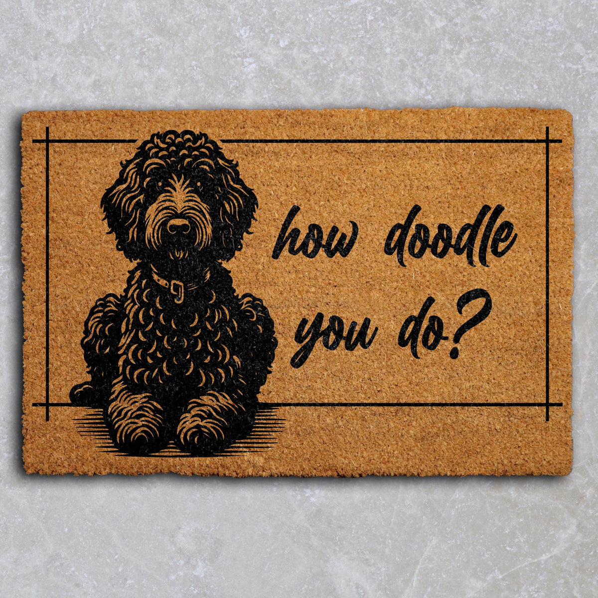 How Doodle You Do Doormat, Labradoodle Welcome Mat, Goldendoodle Home Decor