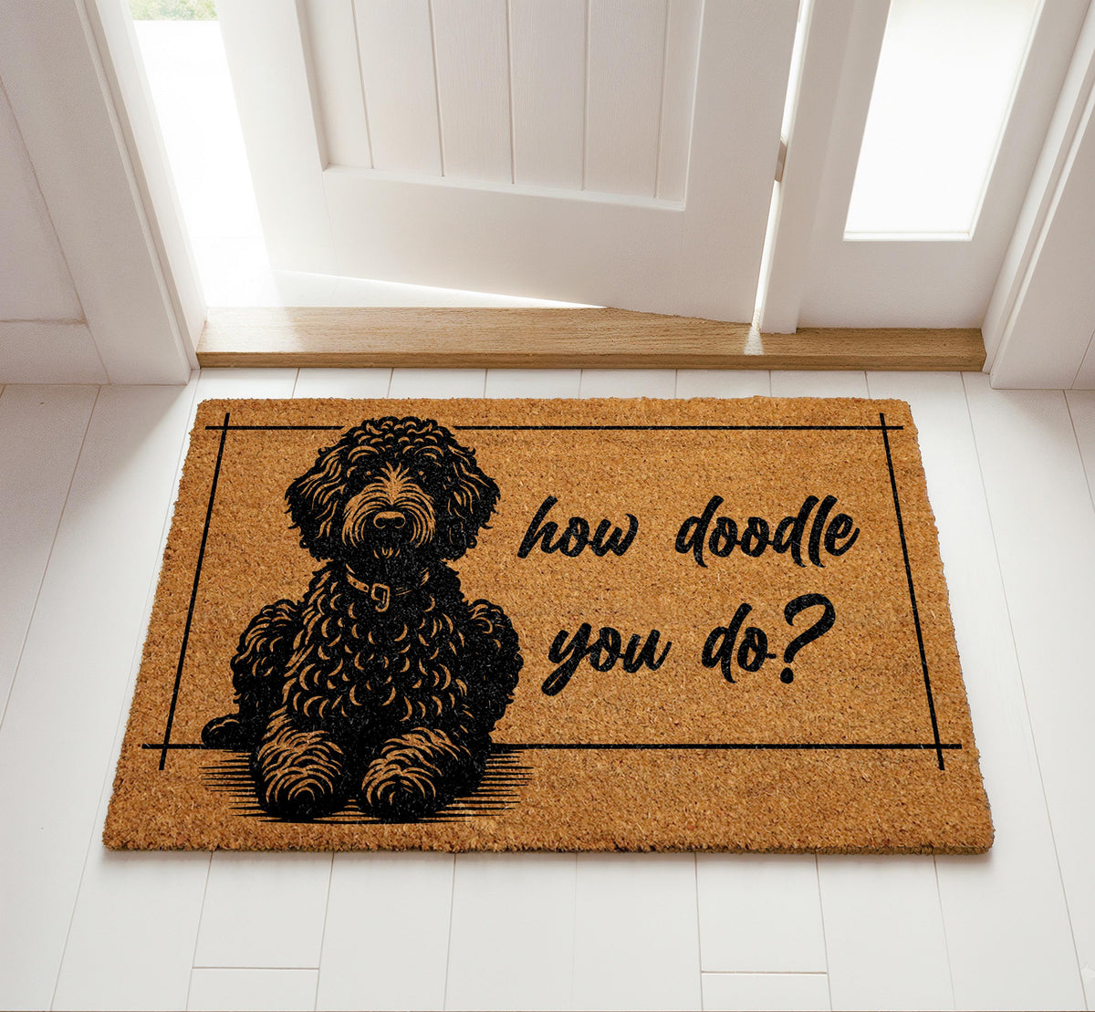 How Doodle You Do Doormat, Labradoodle Welcome Mat, Goldendoodle Home Decor