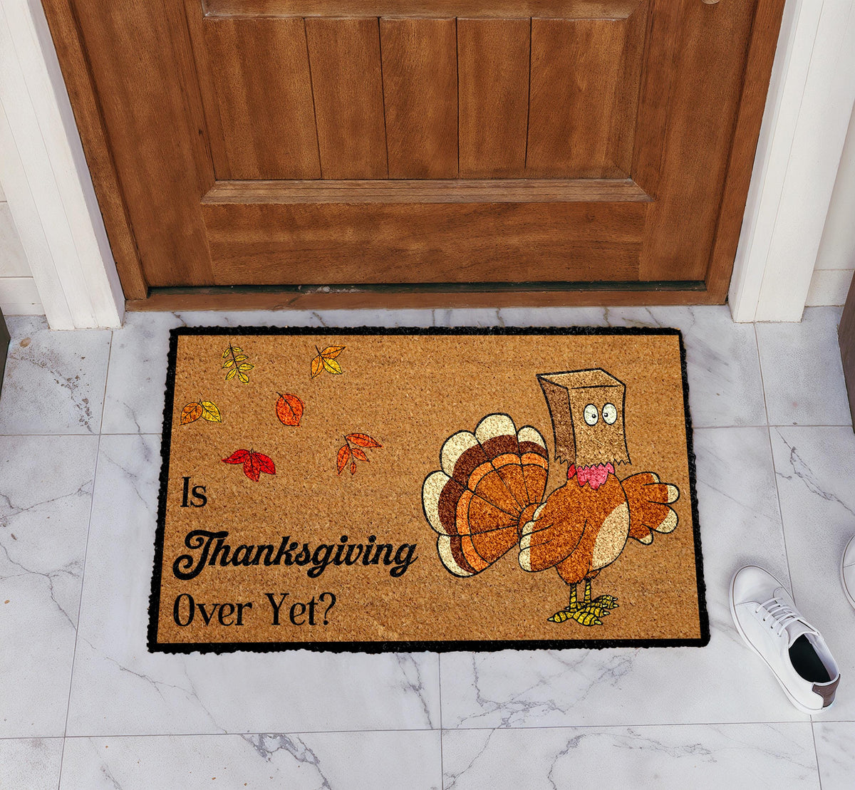 Is Thanksgiving Over Yet Doormat, Funny Thanksgiving Gift, Holiday Front Porch Decor