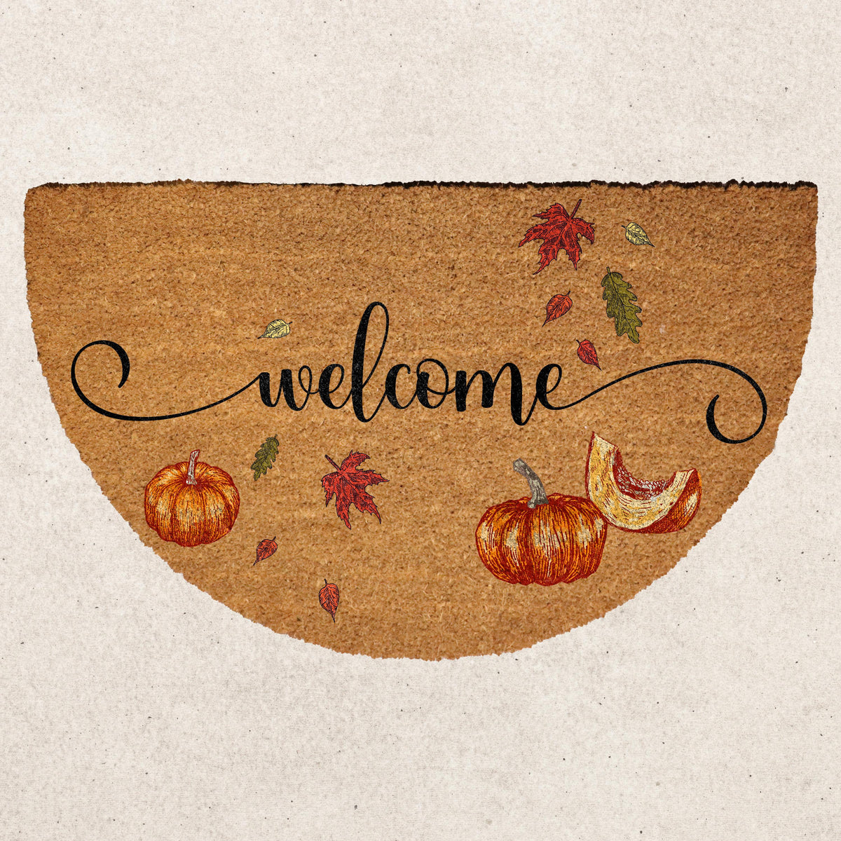 Pumpkin Welcome Doormat, Fall Welcome Mat, Thanksgiving Home Decor