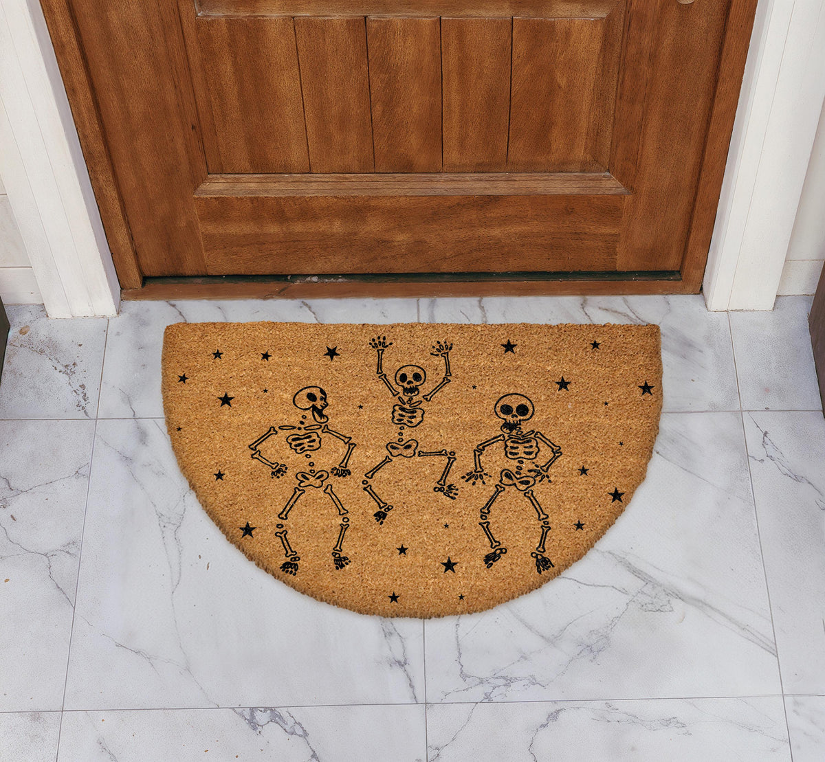 Dancing Skeletons Doormat, Halloween Welcome Mat, Spooky Season Decor, Funny Halloween Gift