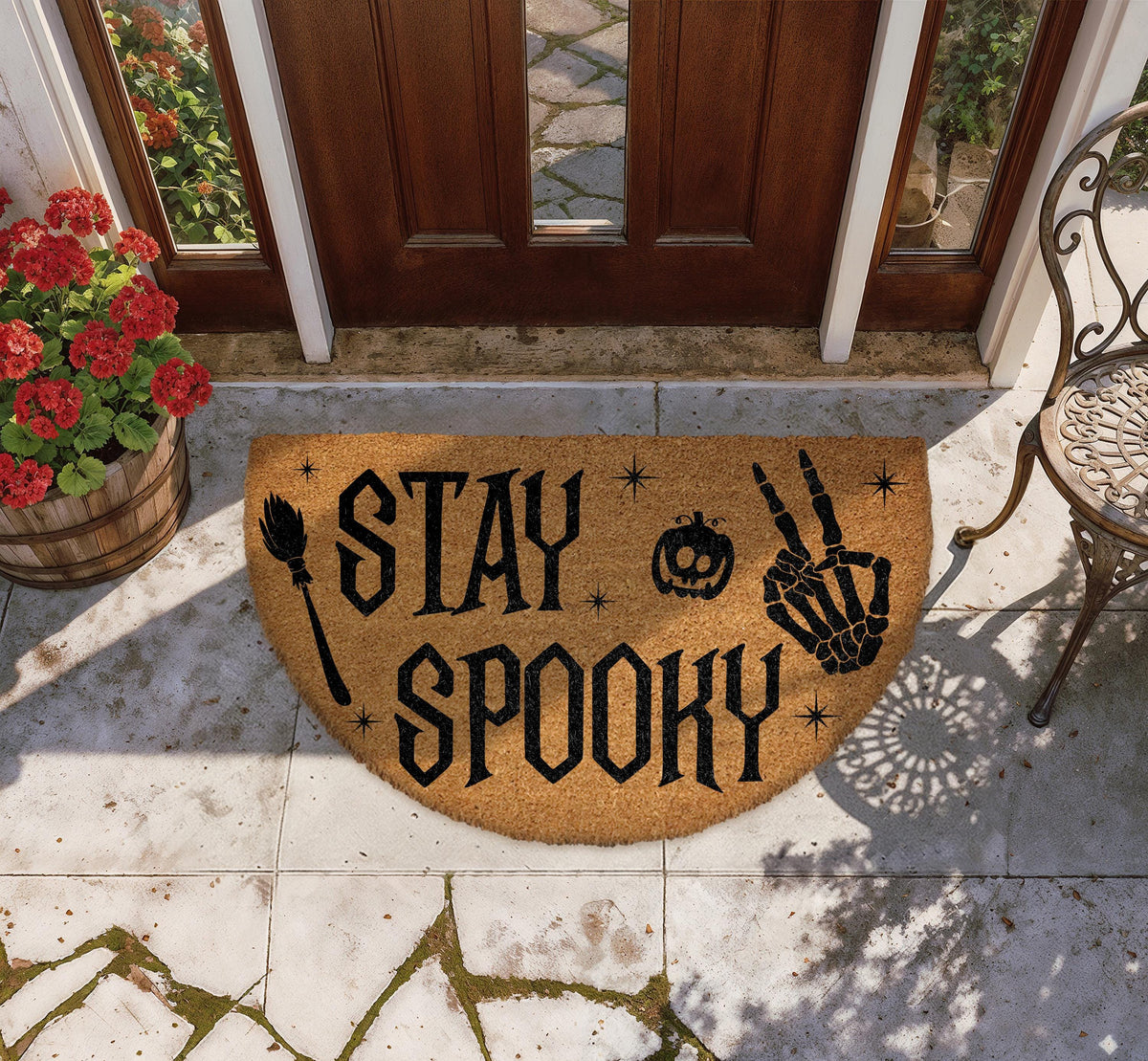 Stay Spooky Doormat, Halloween Welcome Mat, Spooky Season Home Decor Floor Mat