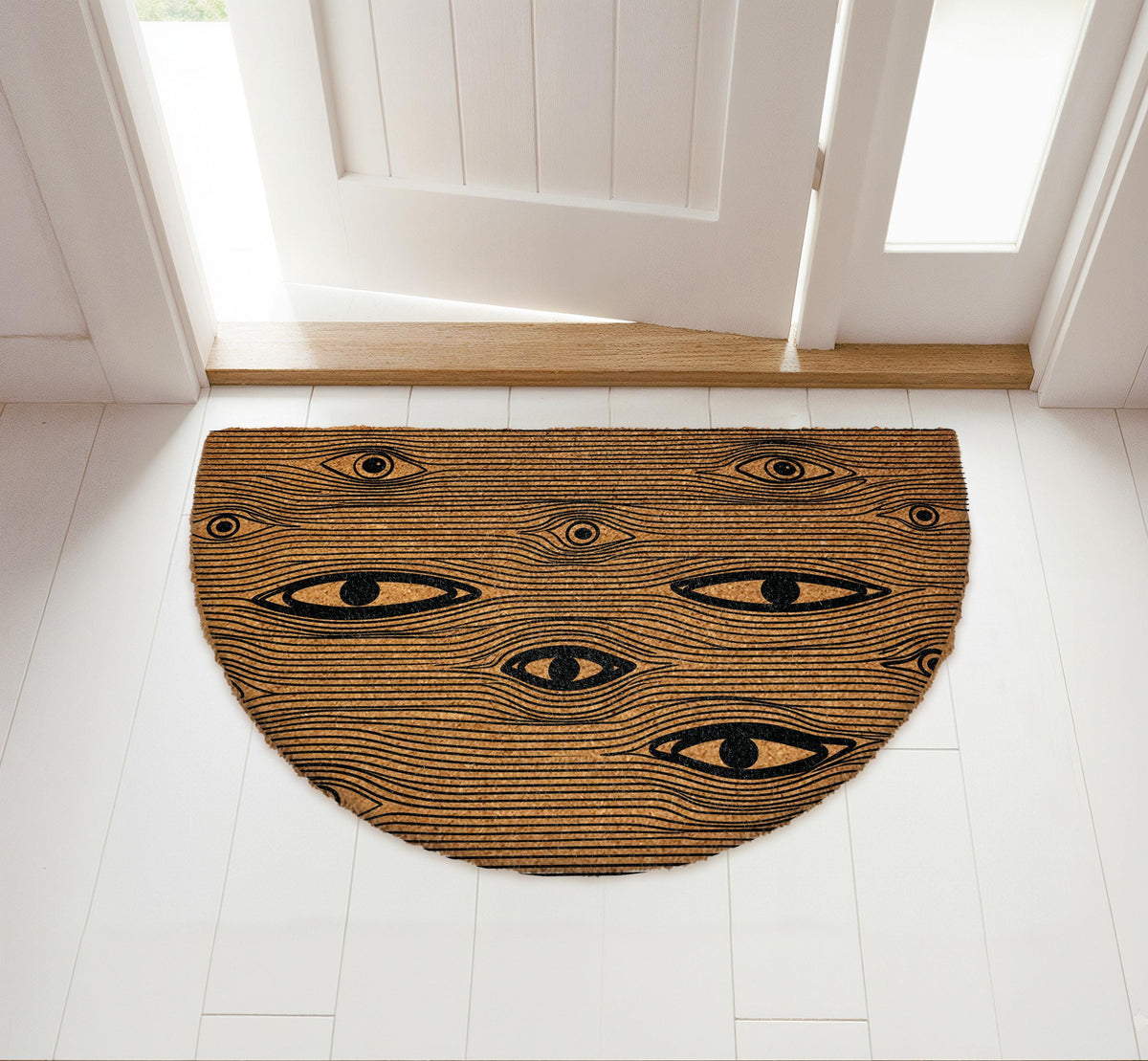 Mystical Eyes Doormat, All Seeing Eye Welcome Mat, Abstract Eye Front Porch Decor