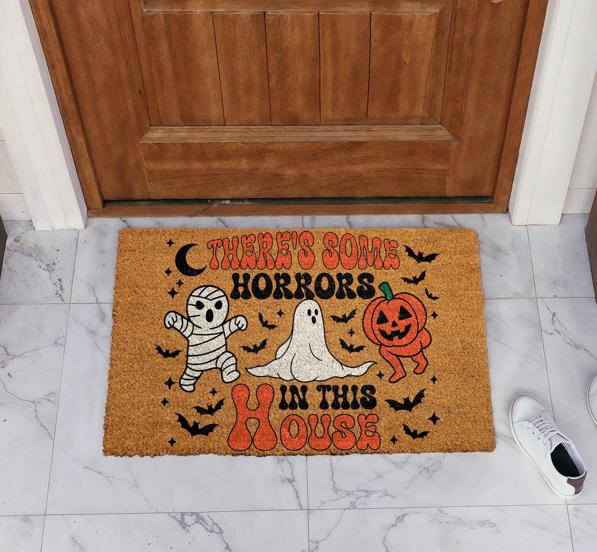 There's Some Horrors in This House Doormat, Funny Halloween Welcome Mat