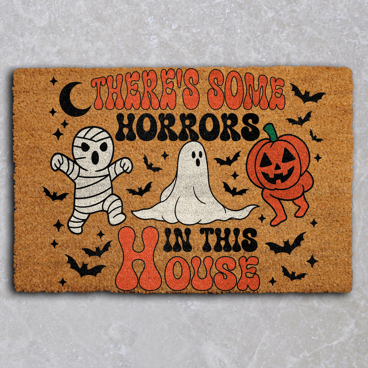 There's Some Horrors in This House Doormat, Funny Halloween Welcome Mat