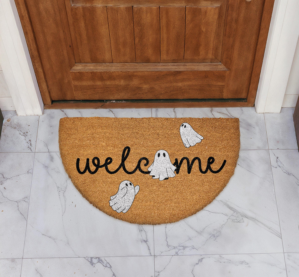 Spooky Welcome Doormat, Halloween Ghost Welcome Mat, Spooky Season Floor Mat