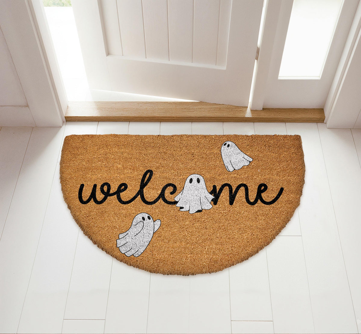 Spooky Welcome Doormat, Halloween Ghost Welcome Mat, Spooky Season Floor Mat