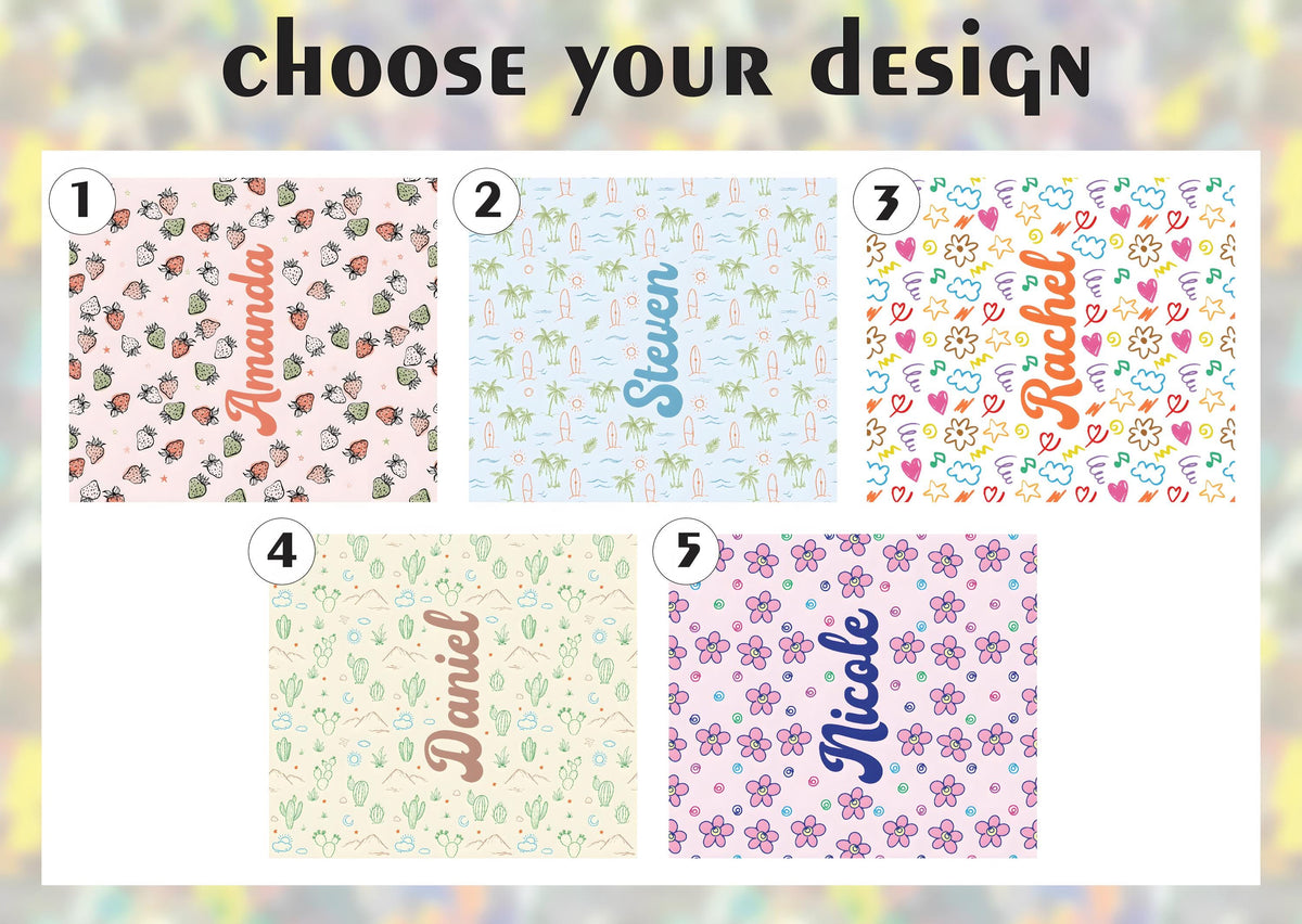 Custom Name Colorful Doodle Design Insulated Tumbler