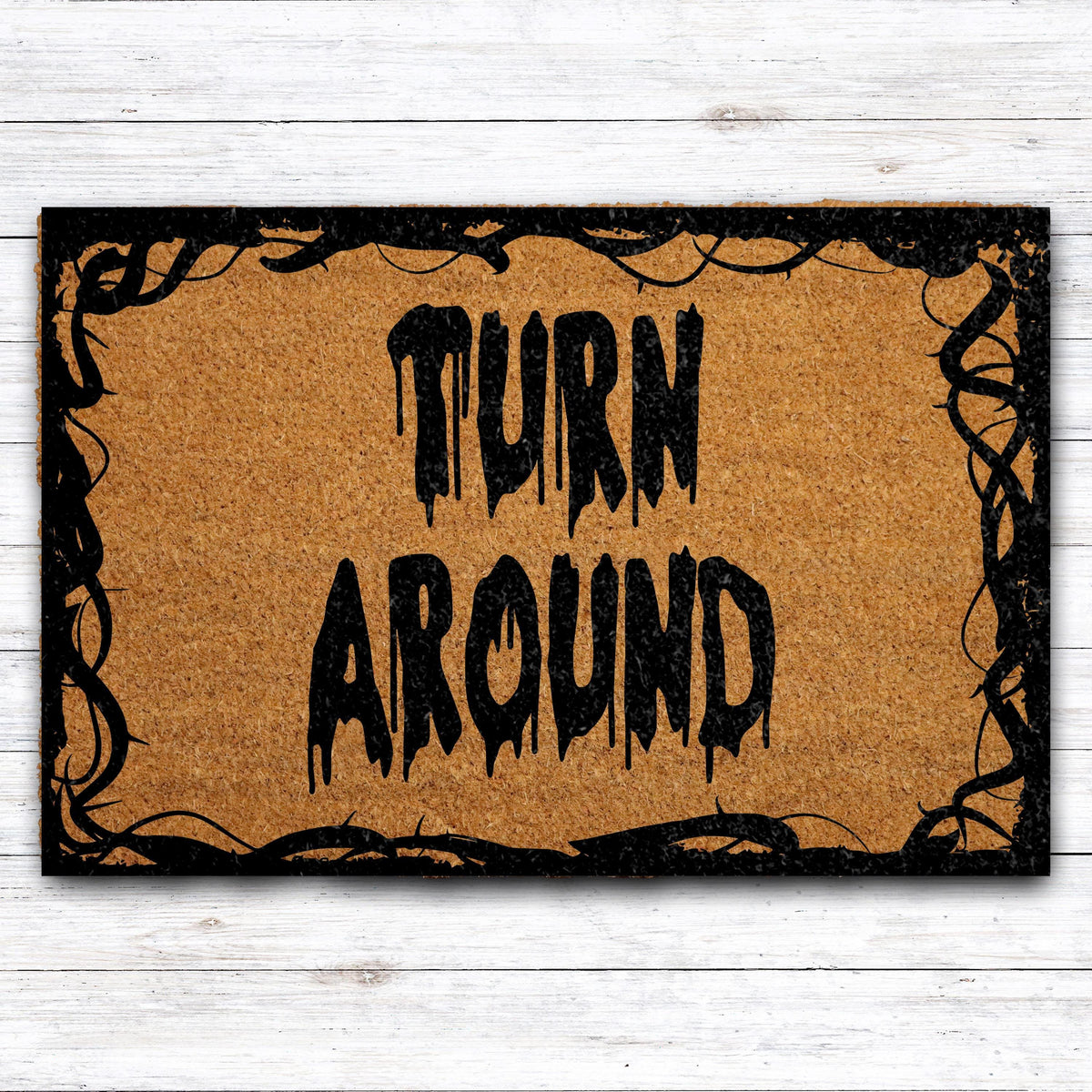 Turn Around Doormat, Halloween Welcome Mat, Horror Movie Home Entrance Decor