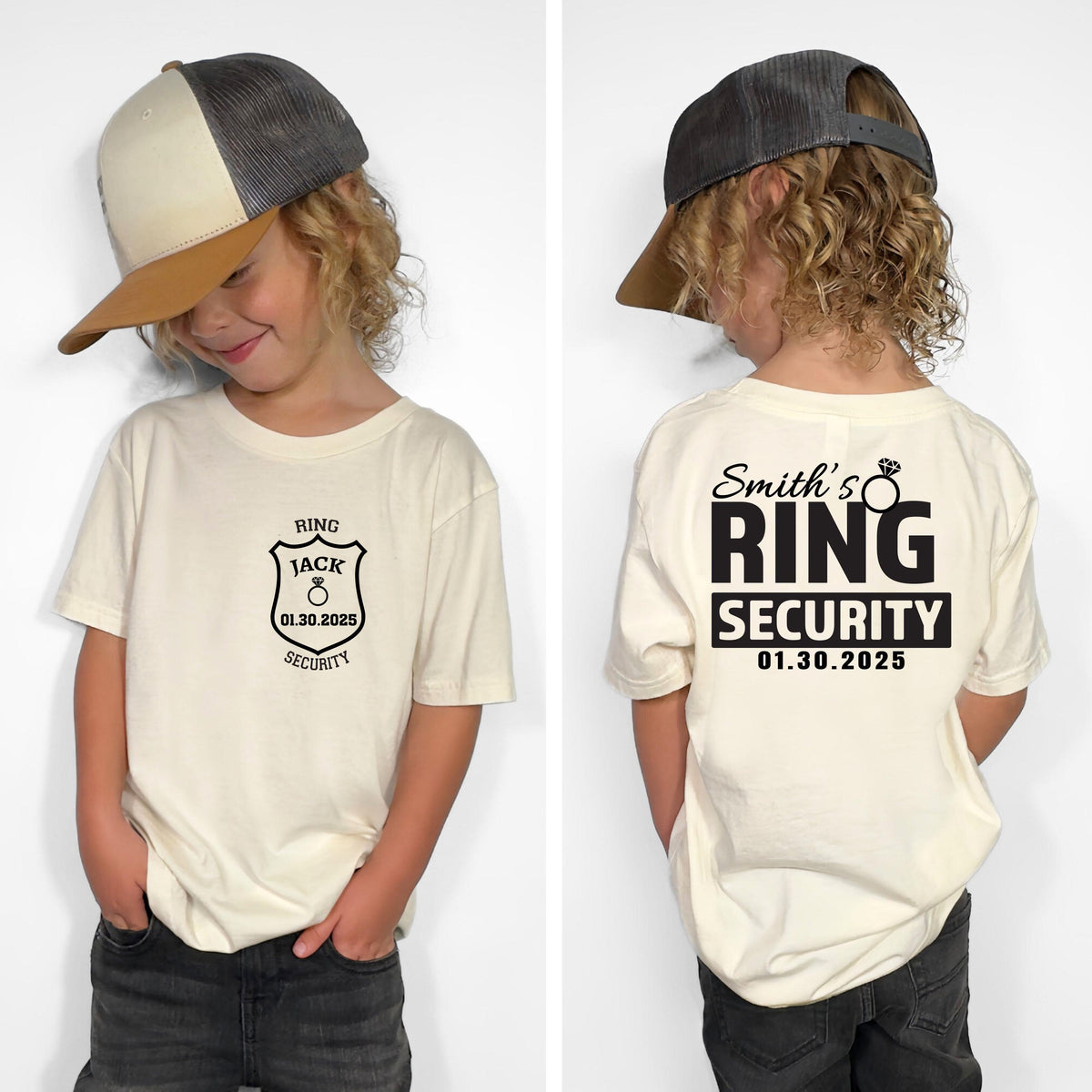 Custom Ring Security Shirt, Ring Bearer T-Shirt, Kids Bridal Party Tee, Wedding Ring Name Sweatshirt, Ring Bearer Toddler Tee