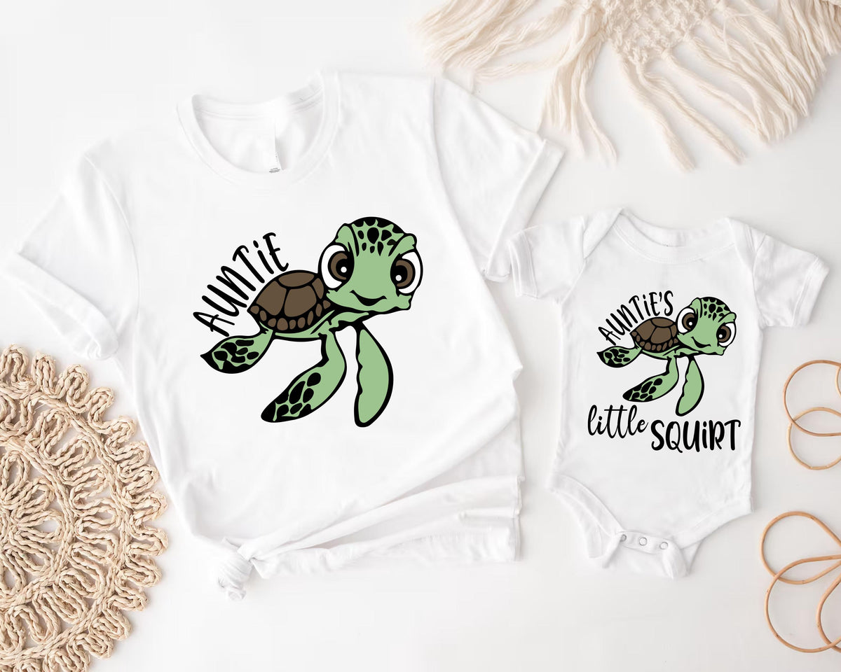 Auntie Niece Shirts, Auntie's Little Squirt T-Shirt, Aunty Day Celebration Sweatshirt, Gift For Aunt, Niece and Nephew Tee