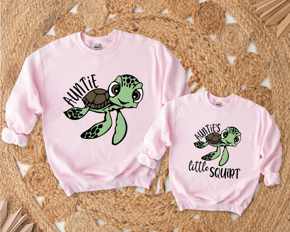 Auntie Niece Shirts, Auntie's Little Squirt T-Shirt, Aunty Day Celebration Sweatshirt, Gift For Aunt, Niece and Nephew Tee