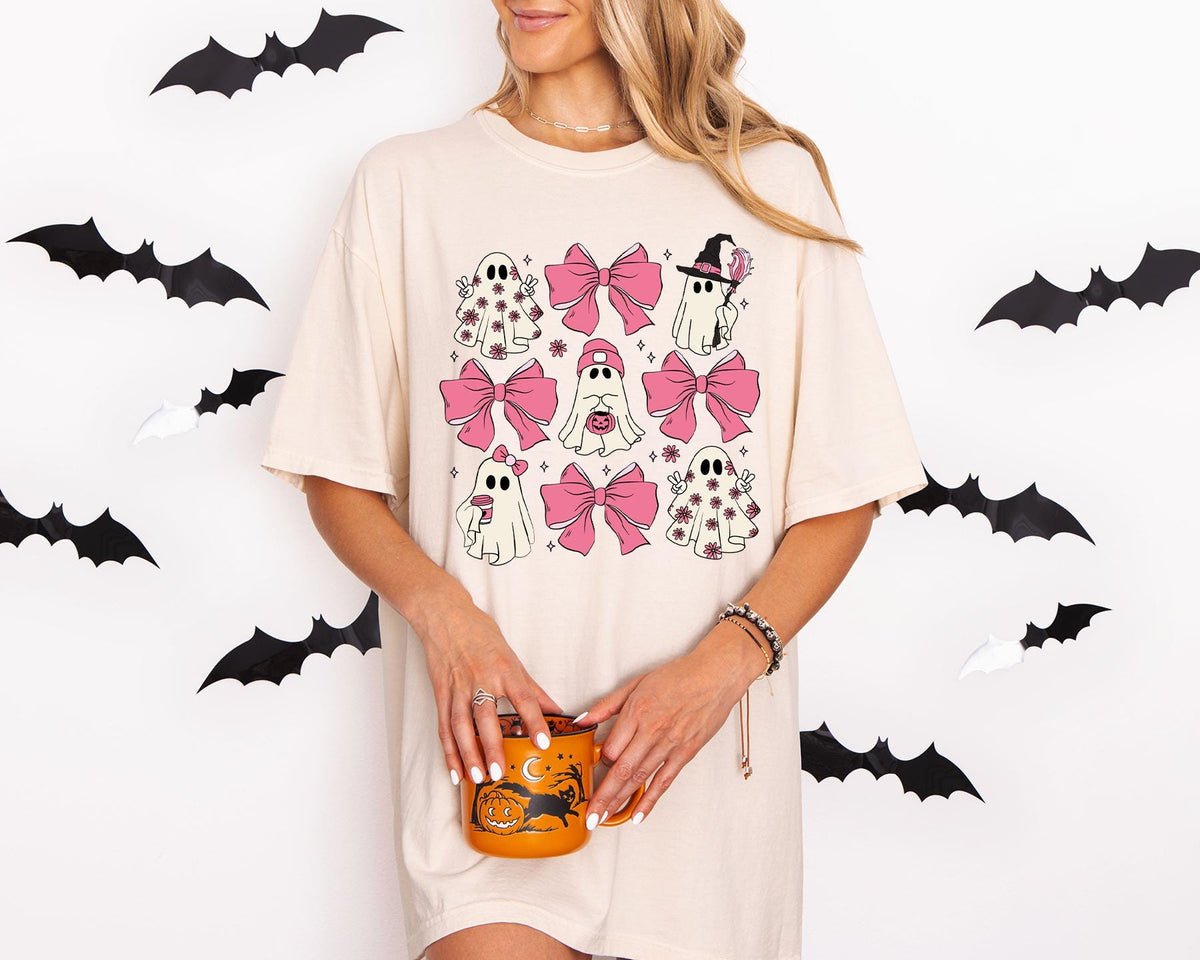 Coquette Ghost Girls Shirt, Halloween Girls Tee, Spooky Season Sweatshirt, Toddler Ghost Gift Tee, Fall Girl Trip Tee
