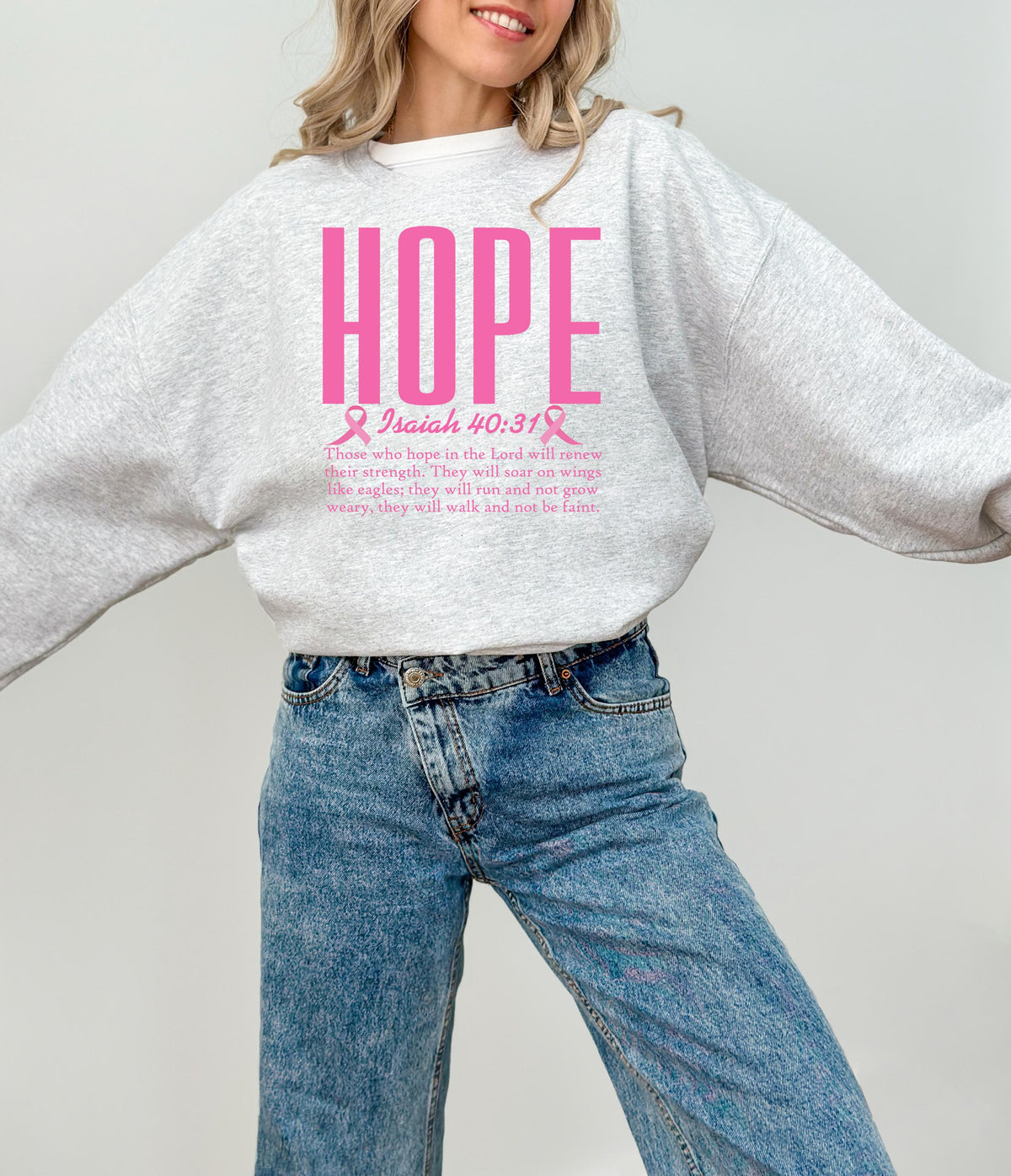 Breast Cancer Hope Shirt, Wear Pink Cancer Fighter Tee, Cancer Awareness Gift, Pink Month Tees, Motivational Sweatshirt