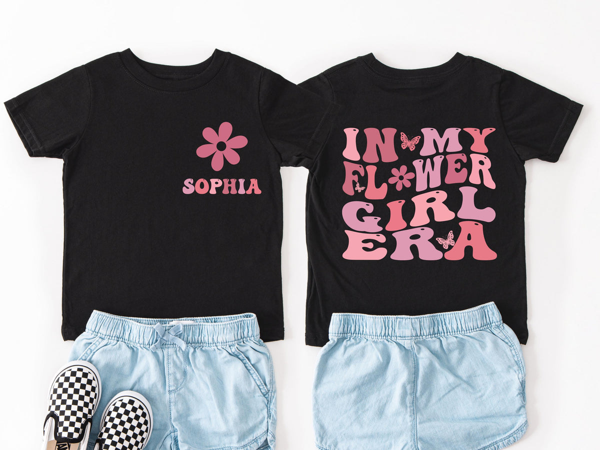 Flower Girl Shirt, Kids Bridesmaid Tee, Custom Wedding Toddler Sweatshirt, Junior Bridal Party Gift, In My Flower Girl Era Tees