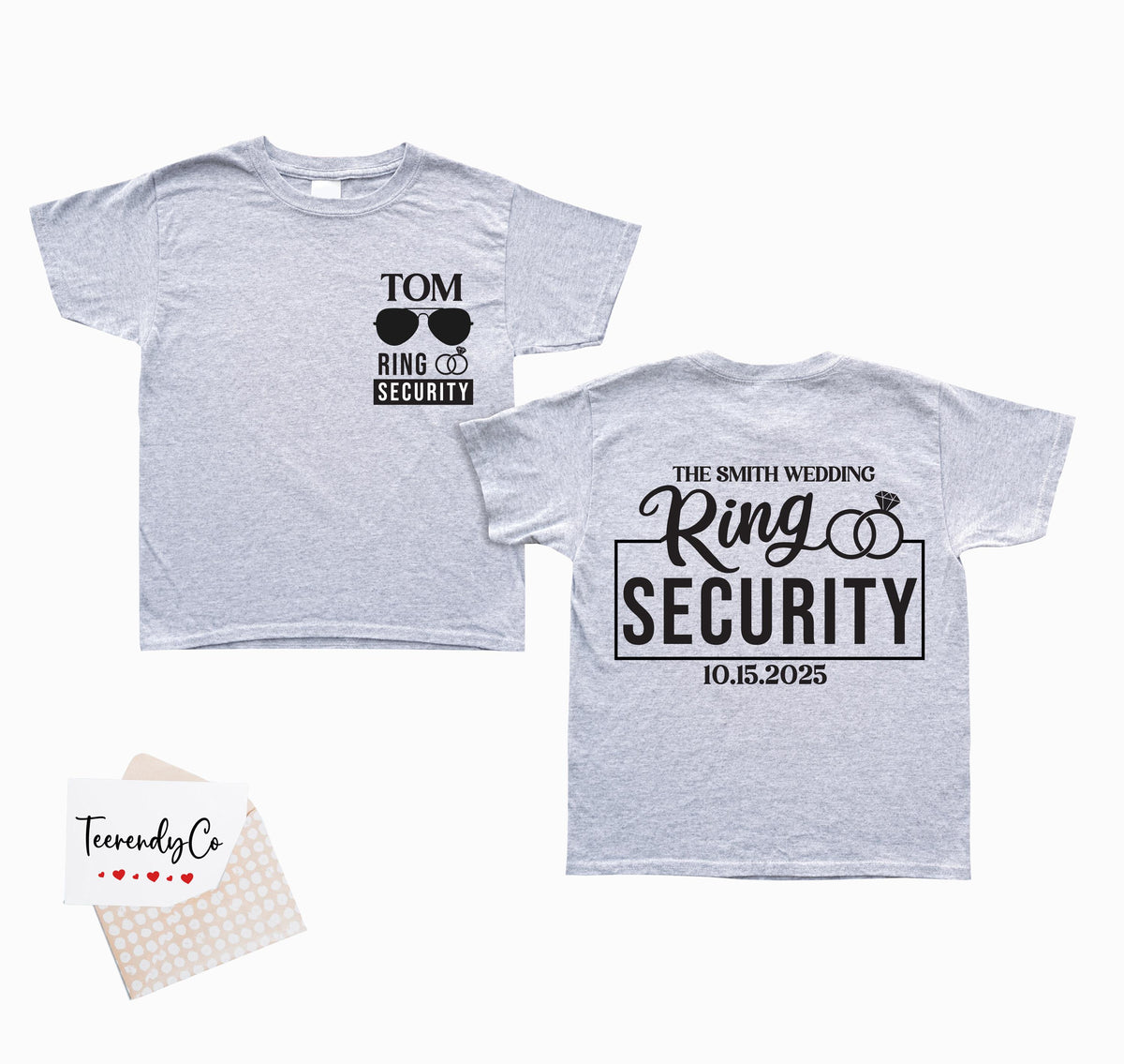 Personalized Ring Security T-shirt, Toddler Wedding Tee, JR Groomsmen Sweatshirt, Custom Kids Ring Bearer Gift, Wedding Ring Shirts