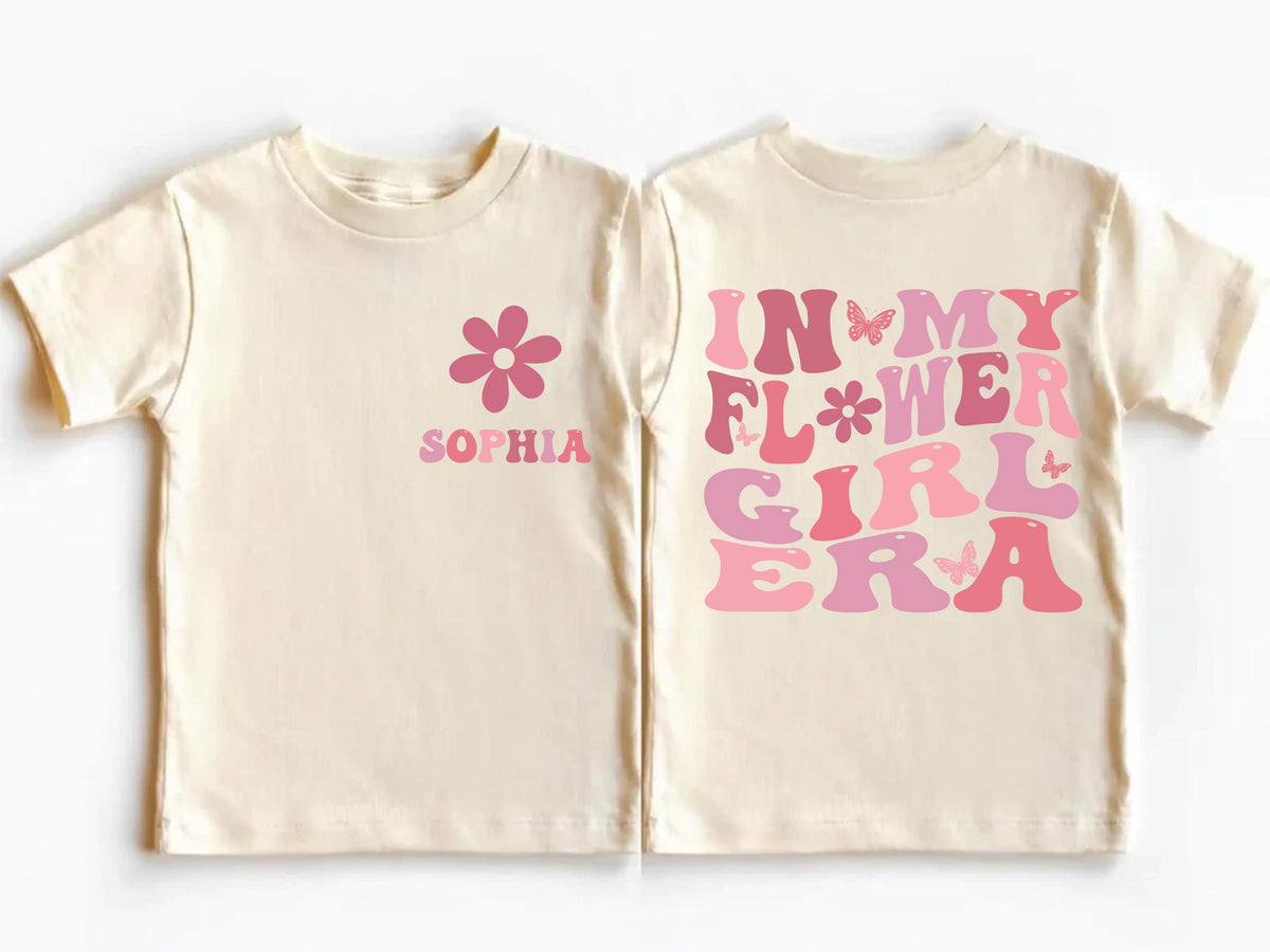 Flower Girl Shirt, Kids Bridesmaid Tee, Custom Wedding Toddler Sweatshirt, Junior Bridal Party Gift, In My Flower Girl Era Tees