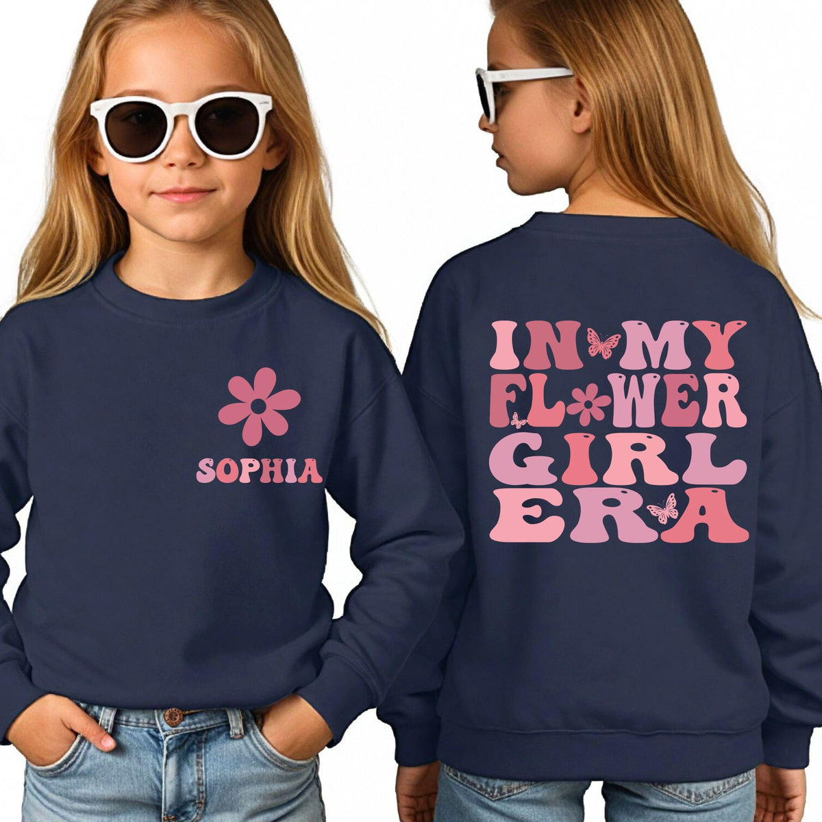 Flower Girl Shirt, Kids Bridesmaid Tee, Custom Wedding Toddler Sweatshirt, Junior Bridal Party Gift, In My Flower Girl Era Tees