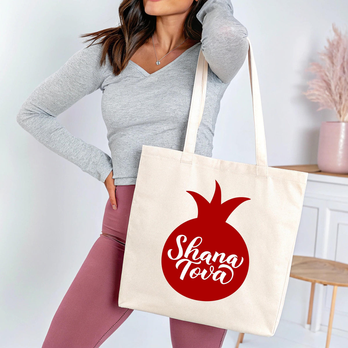 Shana Tova Tote Bag, Happy Hanukkah Tote Bag, Rosh Hashanah Jewish Reusable Bag Gift, Jewish Holiday Bag