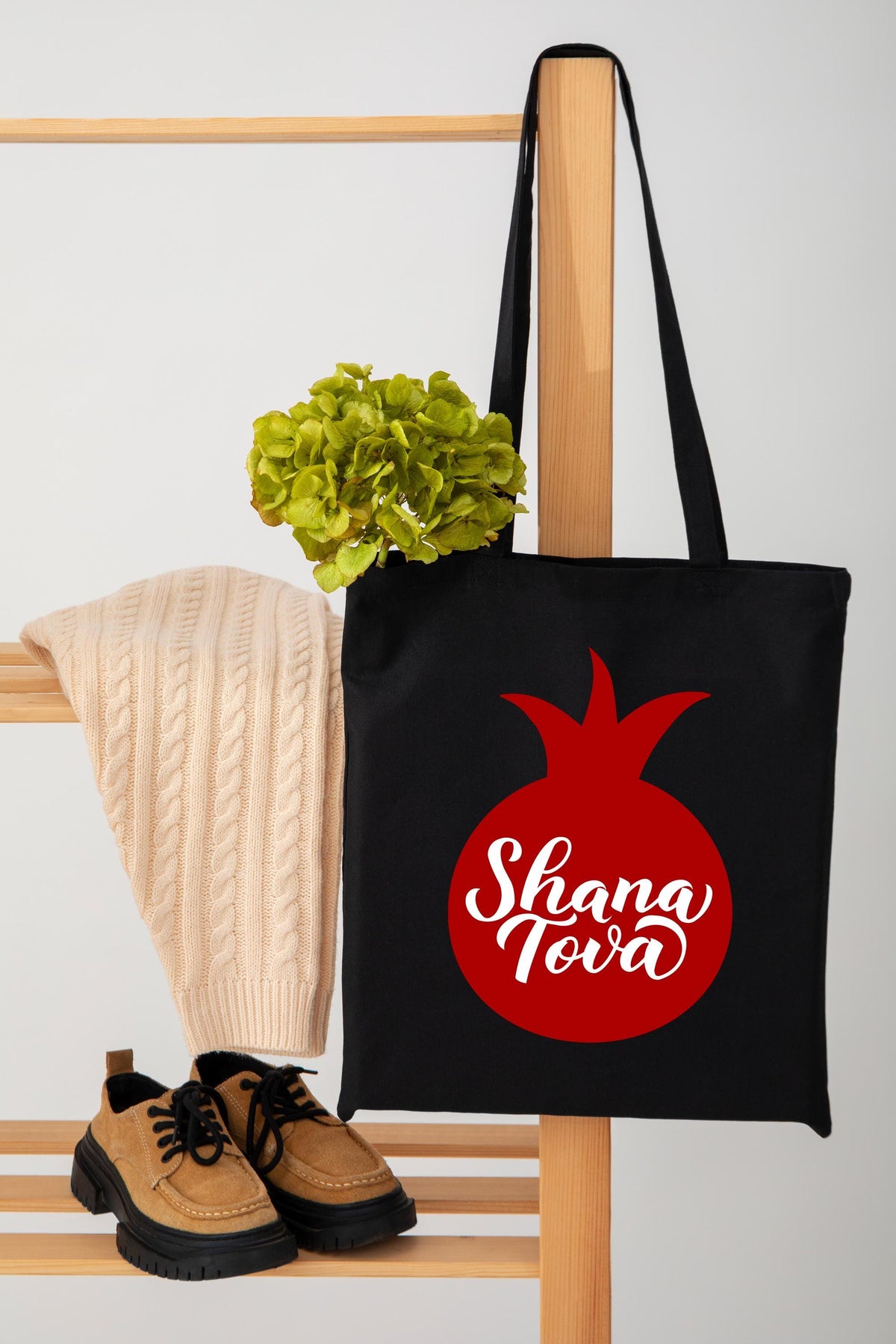 Shana Tova Tote Bag, Happy Hanukkah Tote Bag, Rosh Hashanah Jewish Reusable Bag Gift, Jewish Holiday Bag