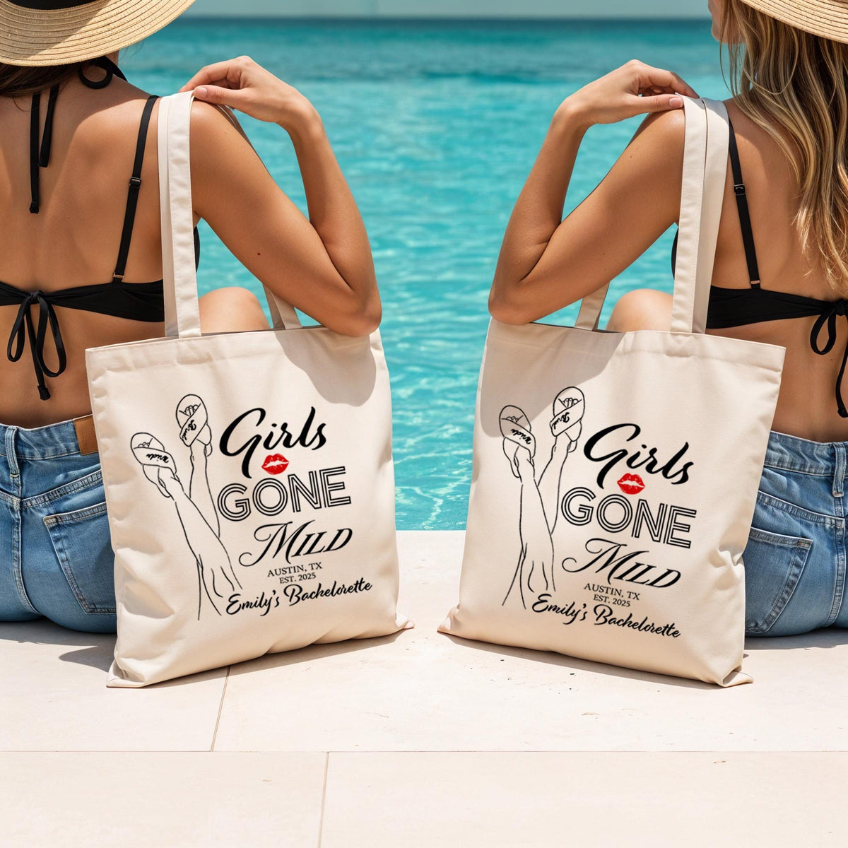 Girls Bachelorette Spa Tote Bags, Girls Weekend Totes, Bridal Party Night Bags, Bridesmaid Gifts, Team Bride Favors, Bride Squad Merch Tote