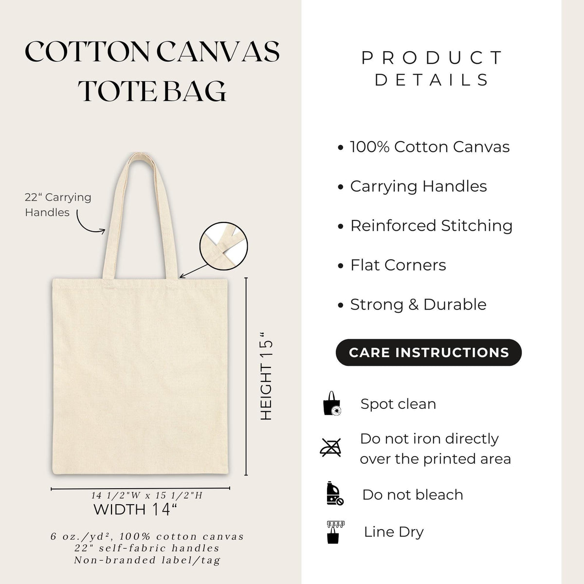 Custom Logo Tote Bag, Promotional Tote Bags, Personalized Company Tote, Branded Reusable Shopping Bag, Corporate Event Giveaway