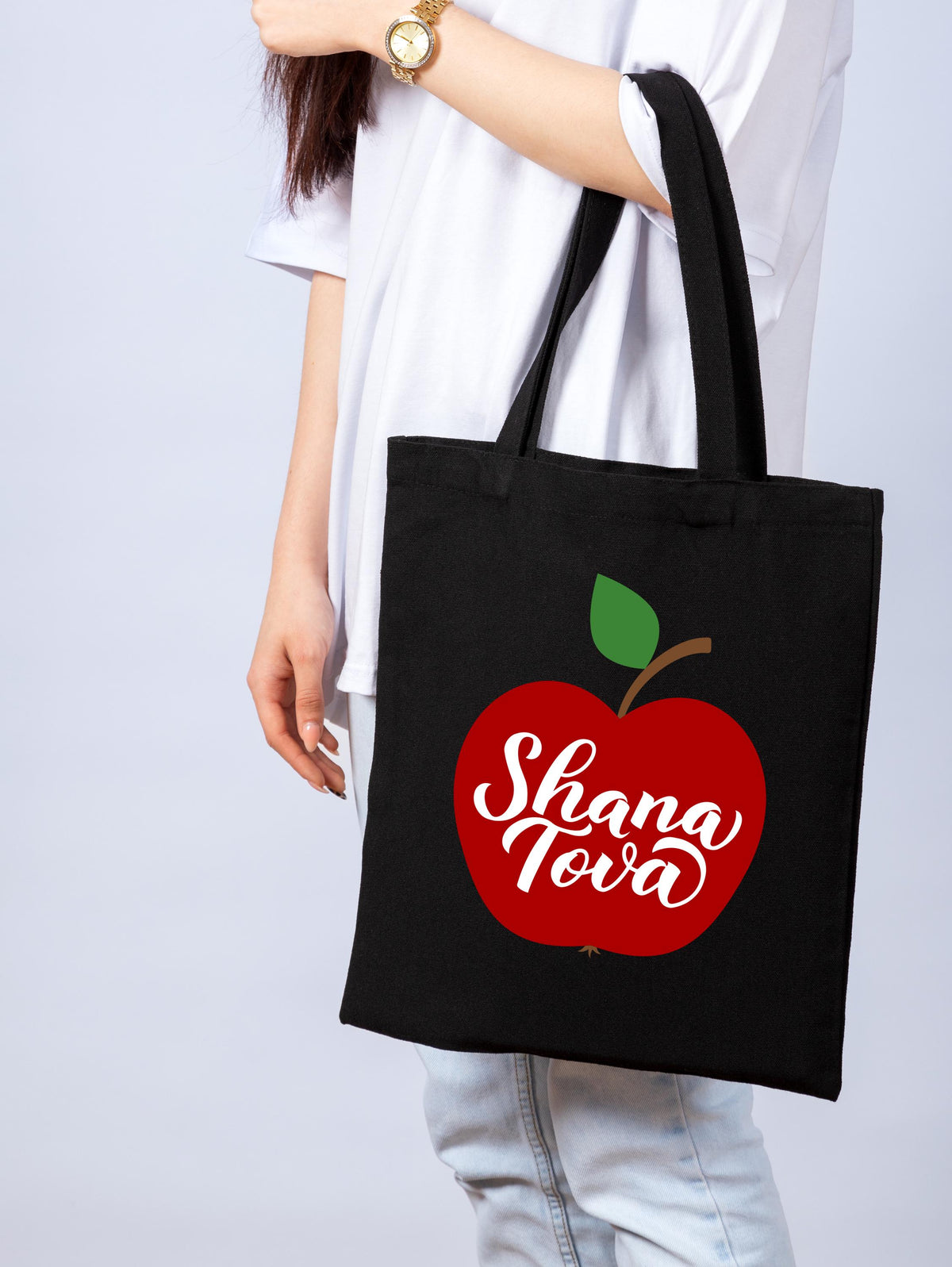 Shana Tova Tote Bag, Happy Hanukkah Tote Bag, Rosh Hashanah Jewish Reusable Bag Gift, Jewish Holiday Bag