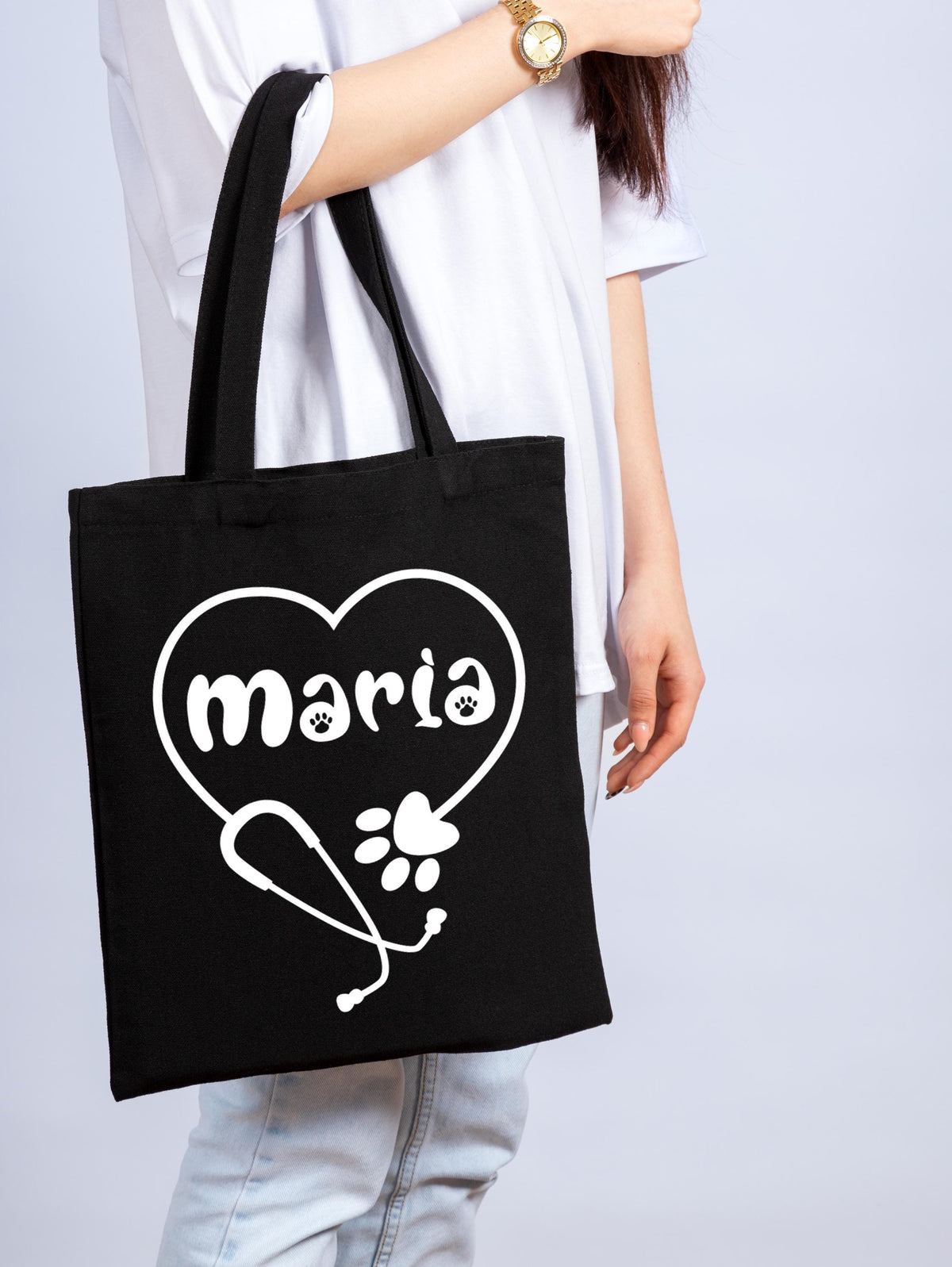 Veterinarian Tote Bag, Custom Vet Tote Bags, DVM Grad Gift Canvas Tote Bag, Vet School Student Totes, Vet Teerinary Tech Tote Bag, DVM Totes