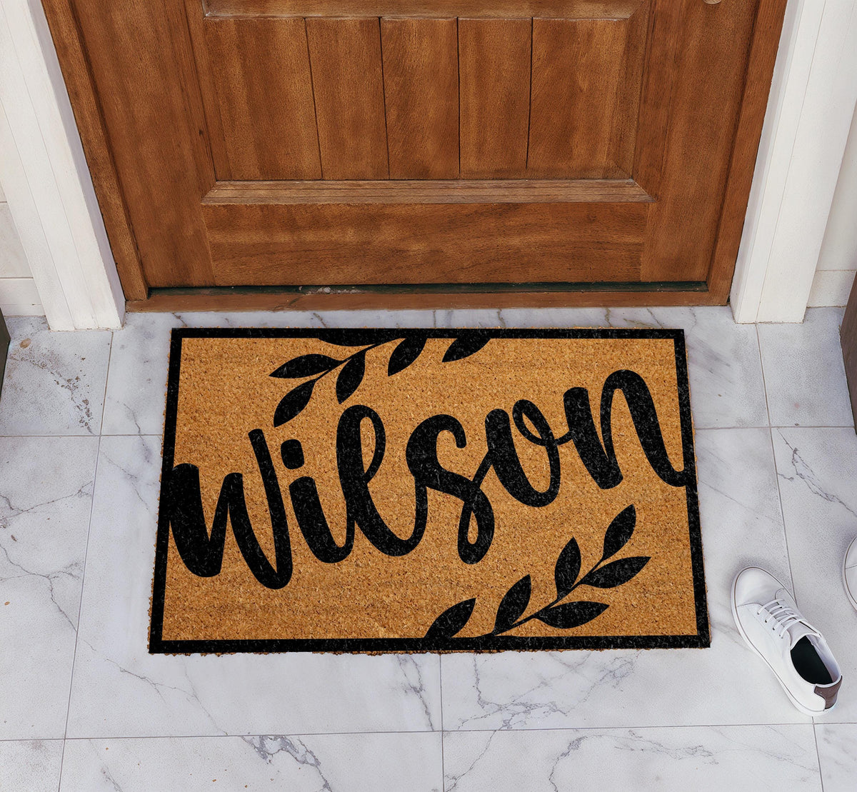 Personalized Family Name Doormats, Custom Last Name Welcome Mats, Est. Date Home Entrance Decor