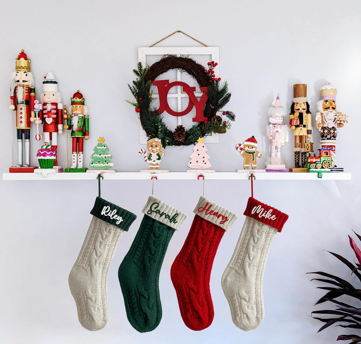 Personalized Christmas Stockings, Fireplace Decor, Custom Xmas Knitted Stocking, Holiday Gift, Christmas Family Gifts, Stocking with Name