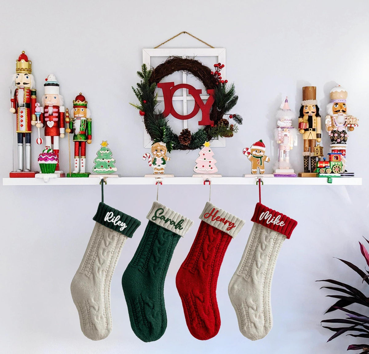 Personalized Christmas Stockings, Fireplace Decor, Custom Xmas Knitted Stocking, Holiday Gift, Christmas Family Gifts, Stocking with Name