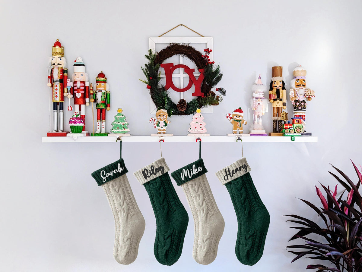 Personalized Christmas Stockings, Fireplace Decor, Custom Xmas Knitted Stocking, Holiday Gift, Christmas Family Gifts, Stocking with Name