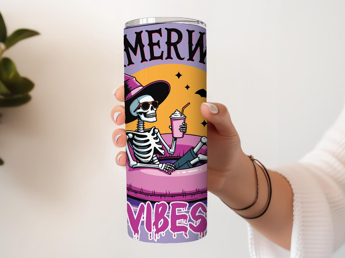 Vibrant Colors Summerween Vibes Tumbler With Straw