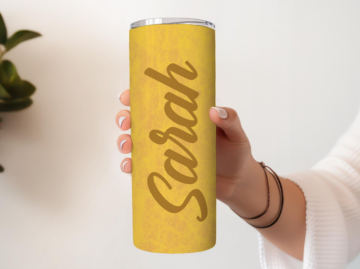 Customizable Distressed Texture On The Go Tumbler, Unique Office Coffee Tumbler
