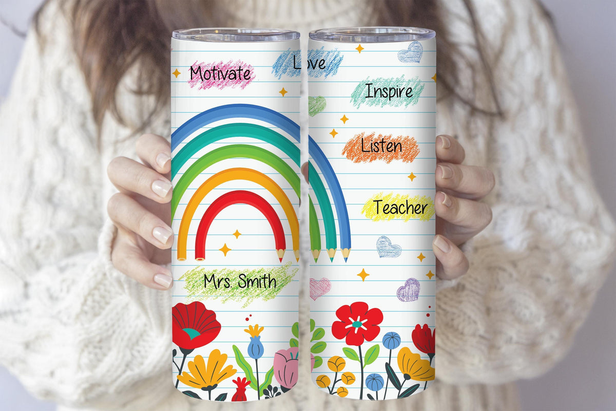 Customizable Teacher Appreciation Stainless Steel Tumbler