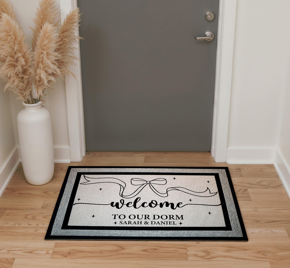 Personalized Welcome To Our Dorm Doormat, College Students Welcome Mat