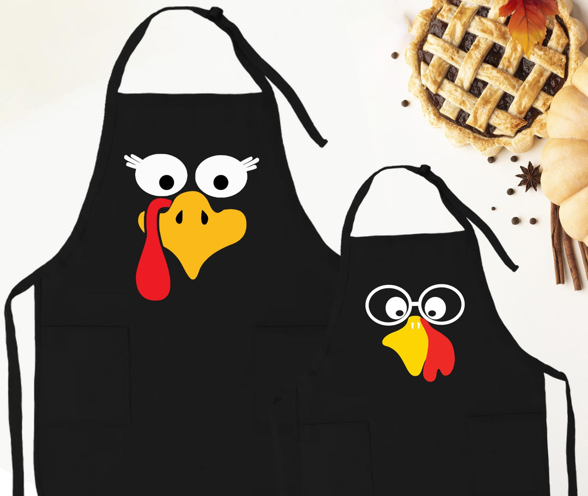 Thanksgiving Aprons, Turkey Apron Gift, Custom Turkey Apron, Thanksgiving 2026 Apron, Turkey Fall Aprons, Thanksgiving Family Aprons