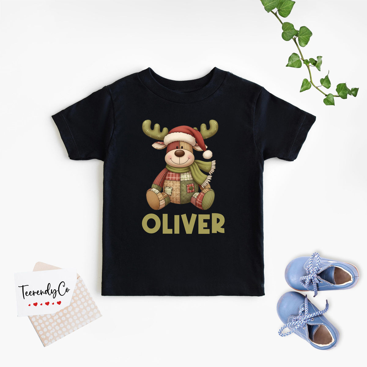 Christmas Reindeer Shirt, Custom Kids XMAS Kids Shirt, Santa Reindeer Toddler Christmas Sweatshirt