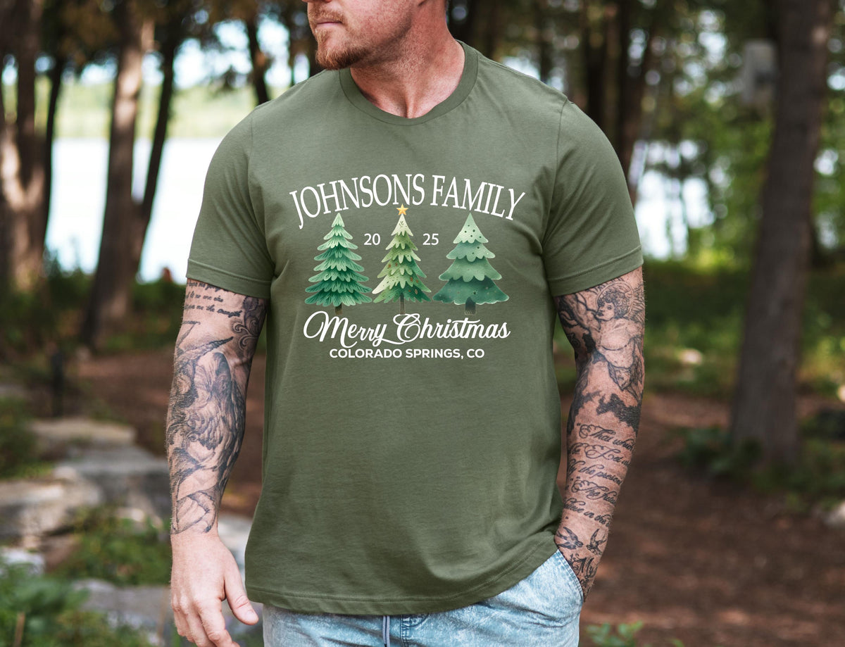 Merry Christmas Family Shirt, Custom Family Christmas Tees, Xmas Reunion Shirt, Last Name Christmas Sweatshirt